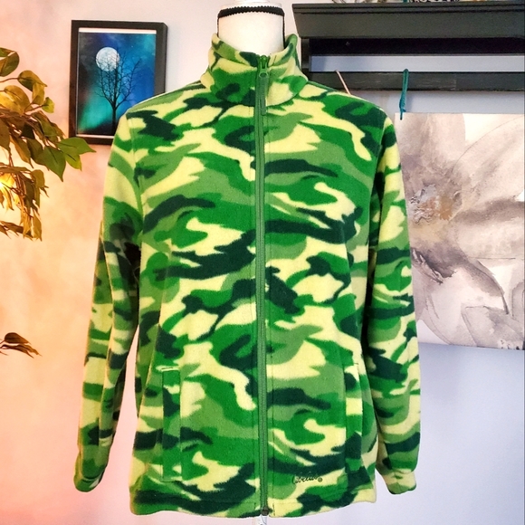 Cabela's Jackets & Coats Cabelas Camo Fleece Zip Up L Poshmark